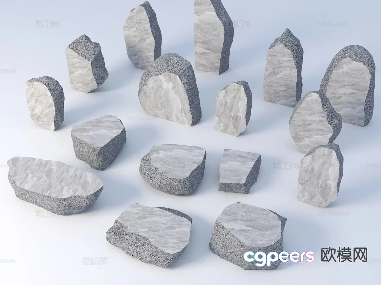 Landscape stone entrance stone mirror stone 3d model
