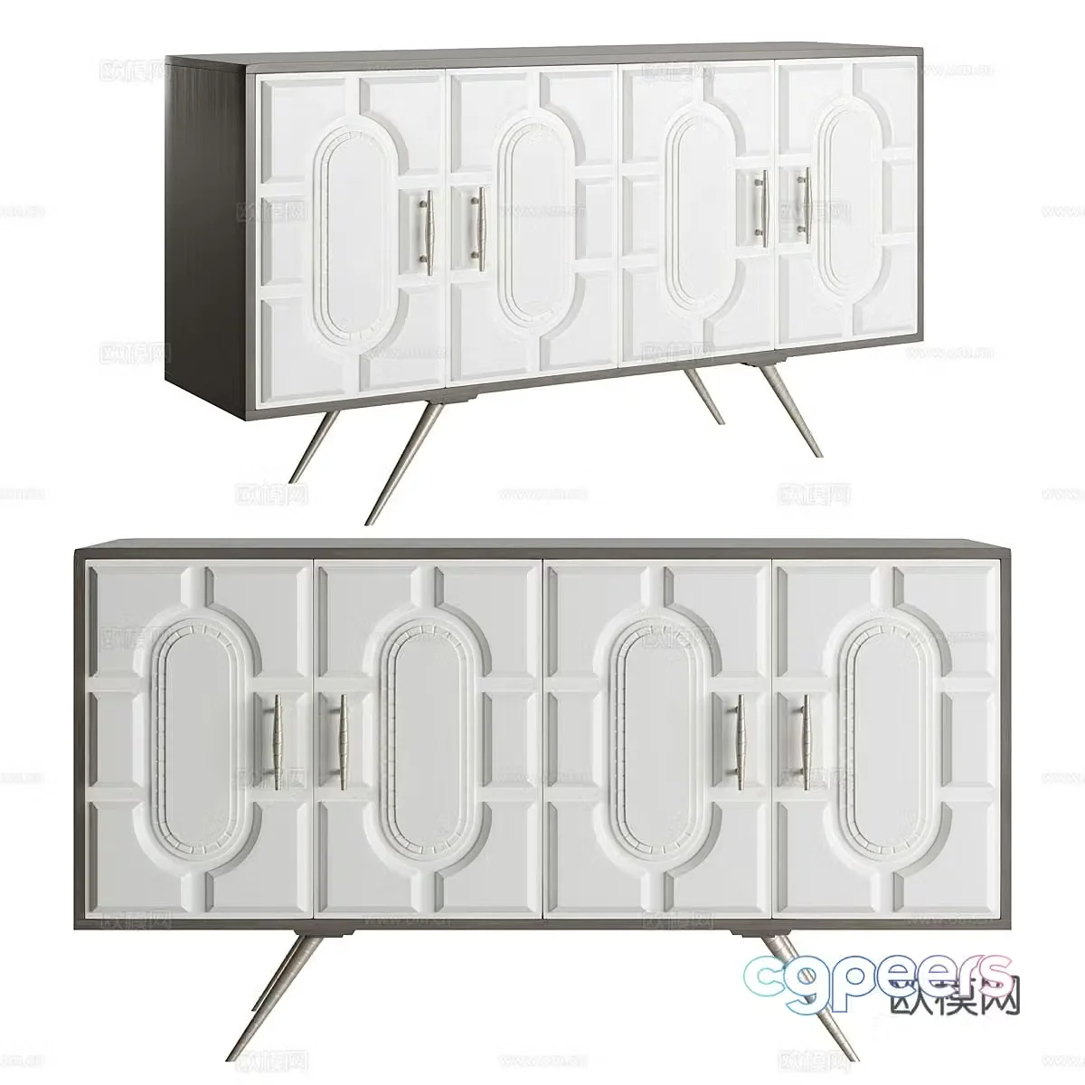 Simple European porch cabinet 3D model