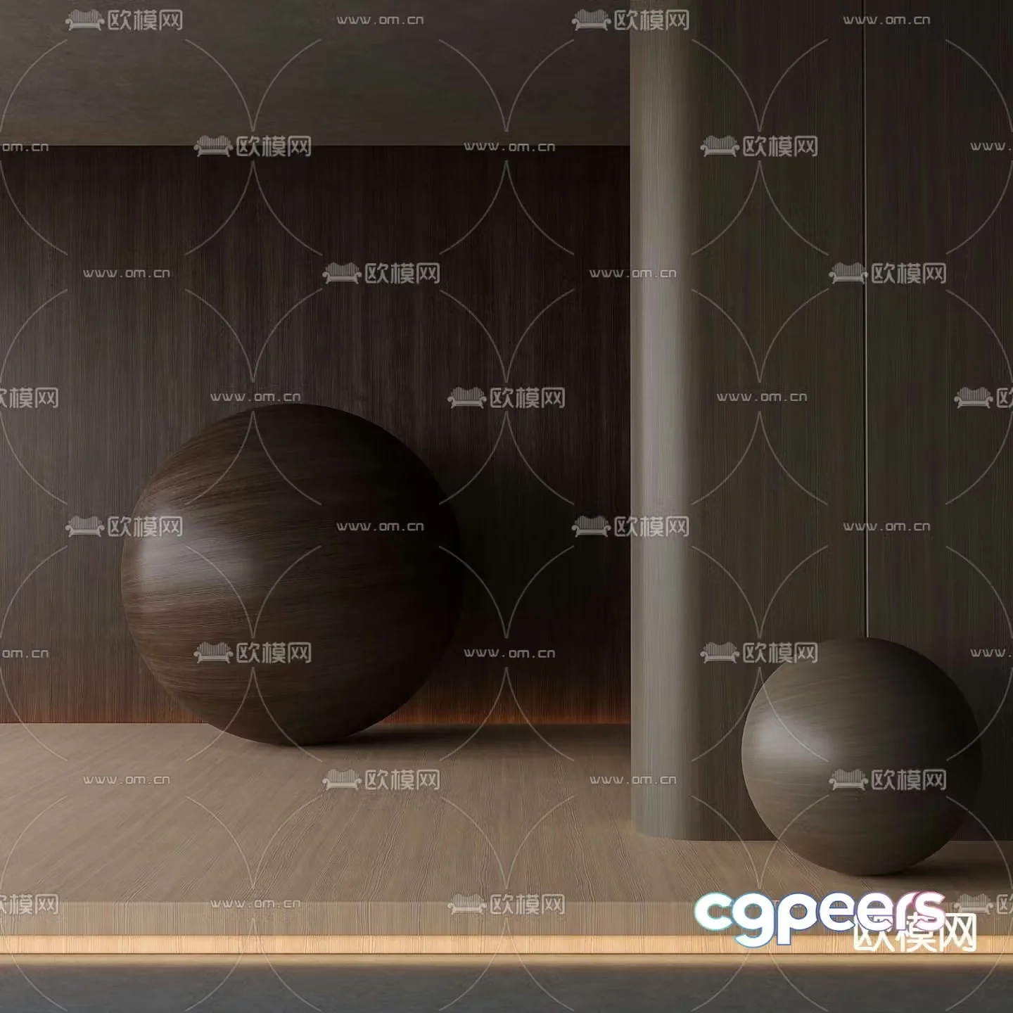 Wabi-sabi style wood grain 3d model