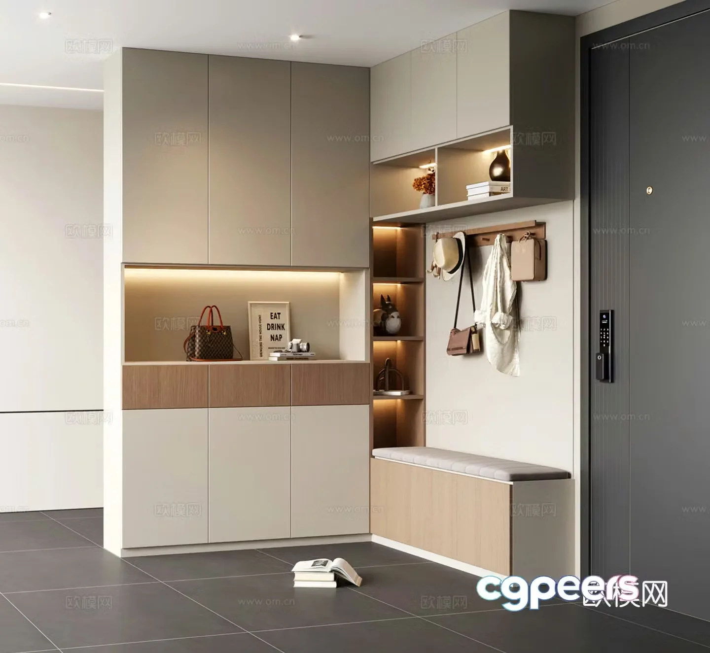 Modern shoe cabinet entrance shoe cabinet partition shoe cabinet entrance shoe cabinet corner shoe cabinet 3D model