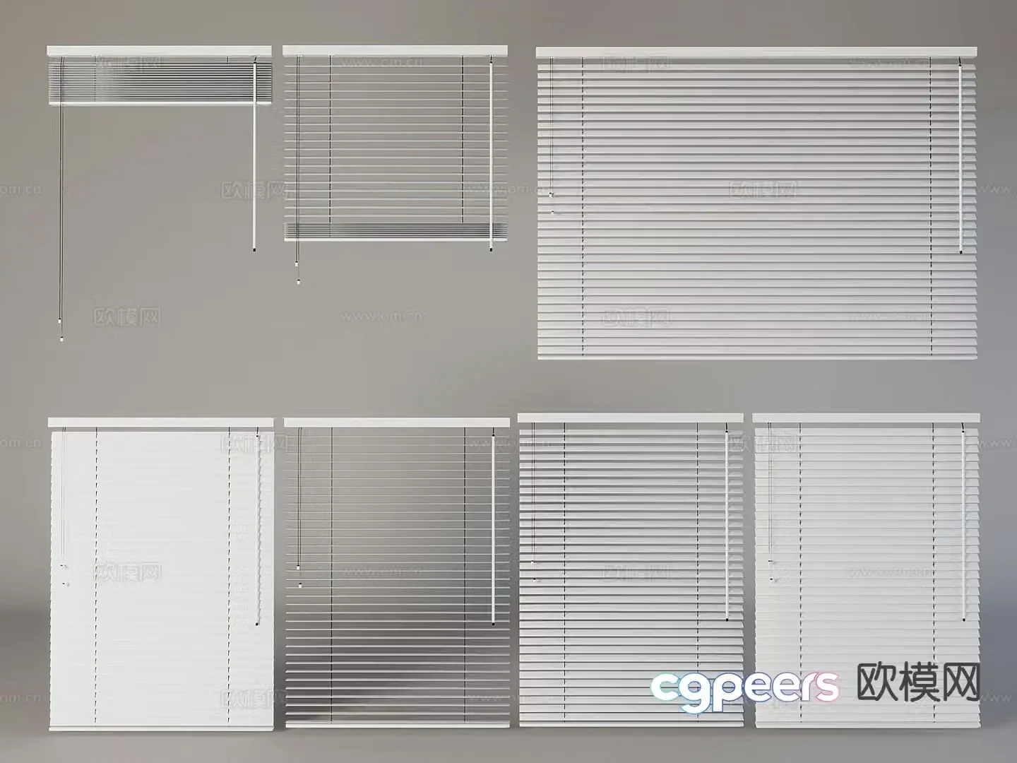 Venetian blinds roller blinds lifting curtains curtains blackout curtains 3D model