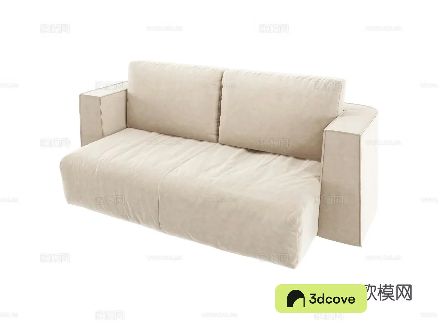 Cream style double sofa