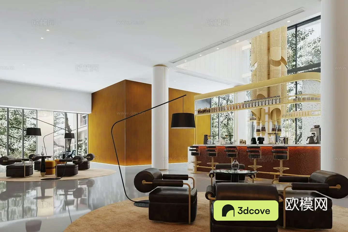Modern shopping mall coffee shop