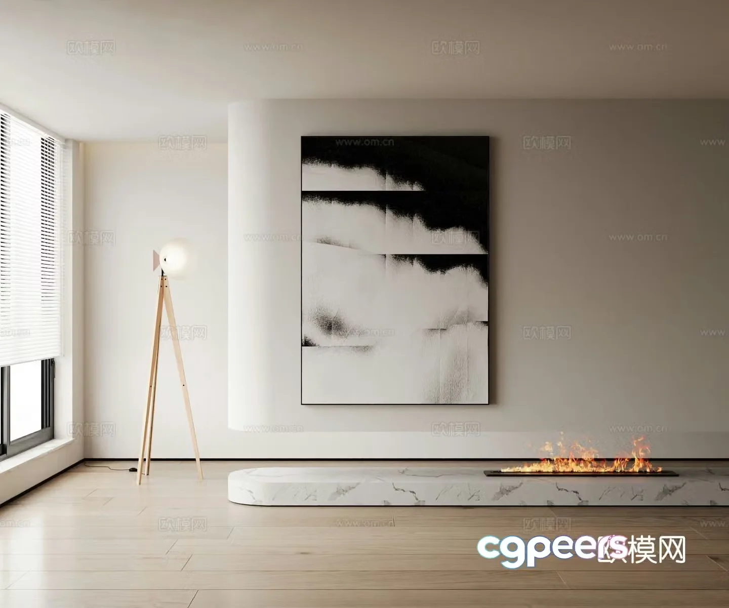 Modern decorative painting 3d model