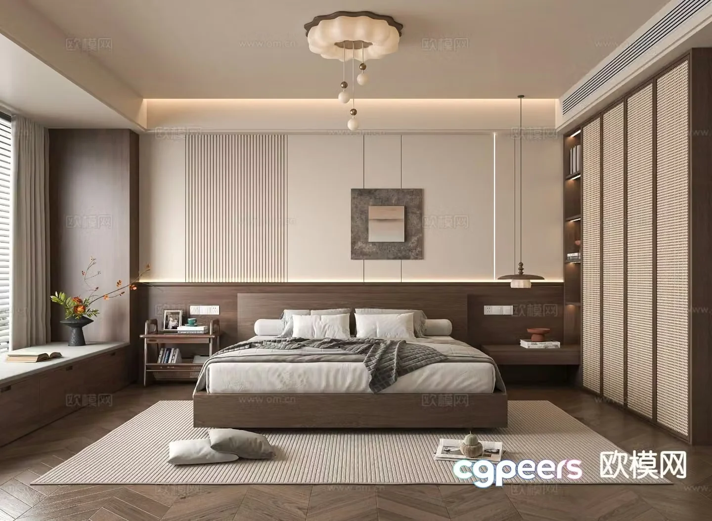 Medieval style bedroom master bedroom 3d model