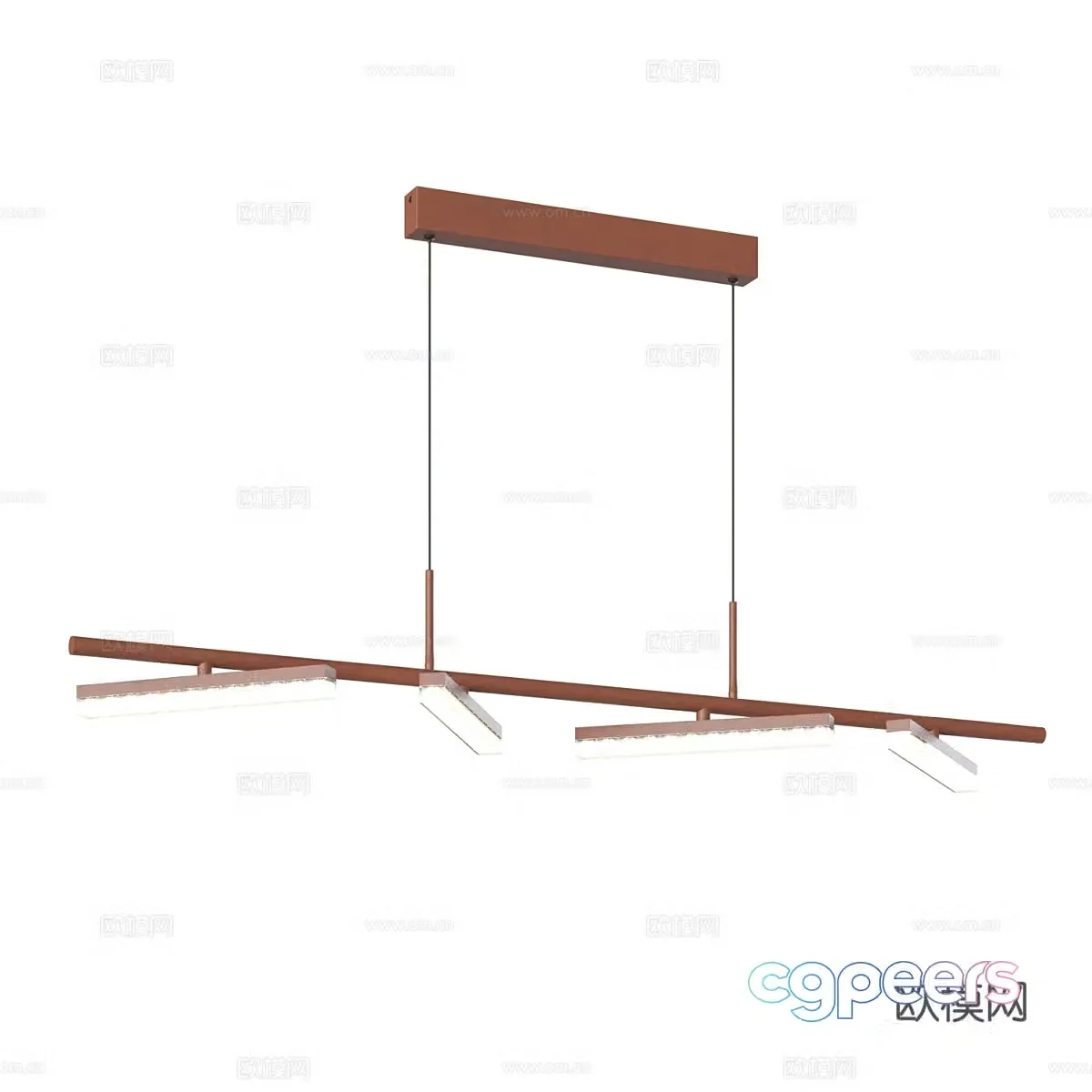 Modern minimalist chandelier restaurant chandelier 3d model
