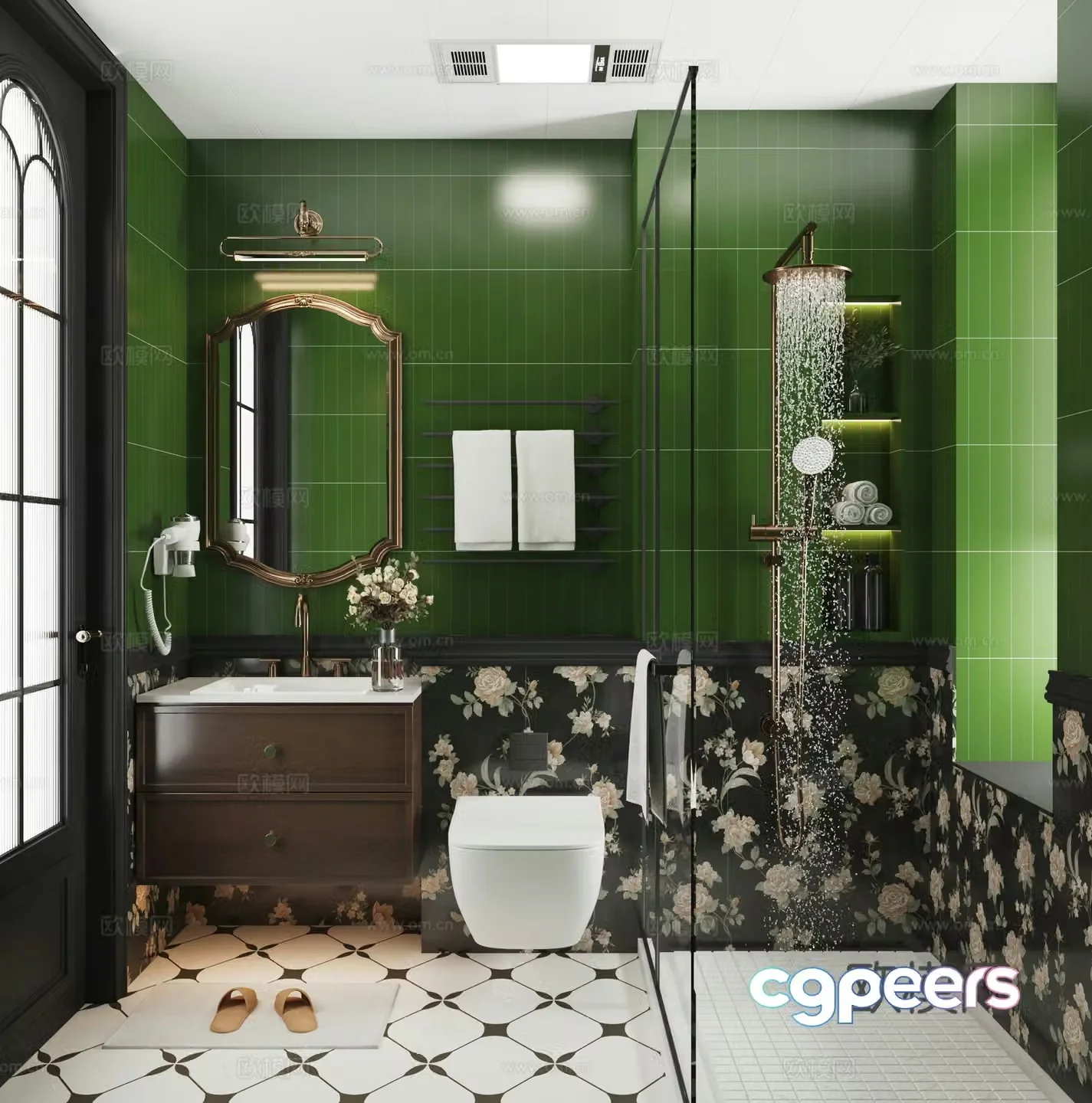 French bathroom bathroom 3d model