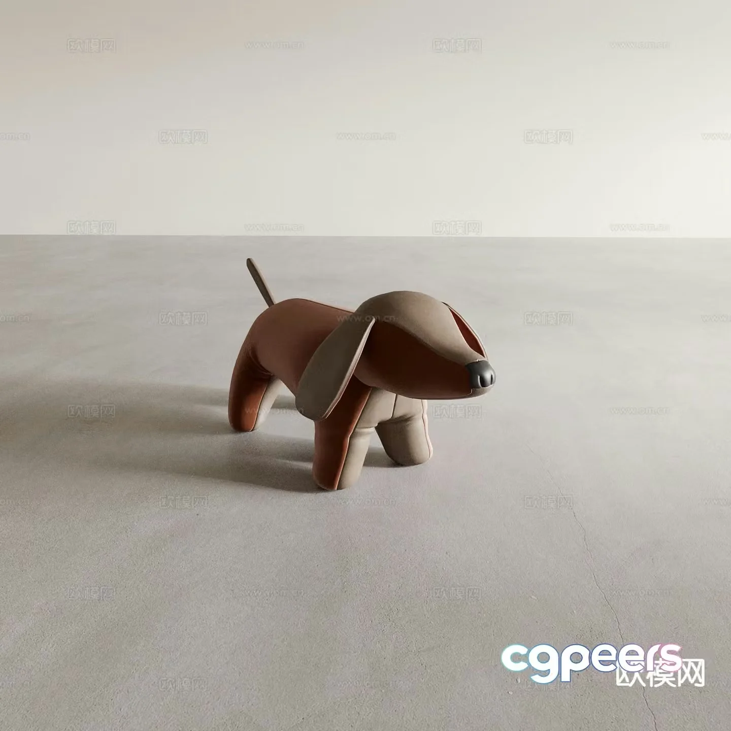 toy doll dog animal doll 3d model