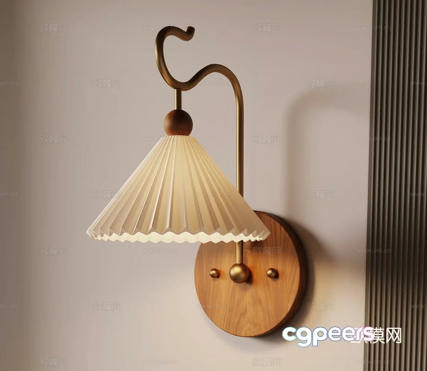 French medieval wall light 3D model
