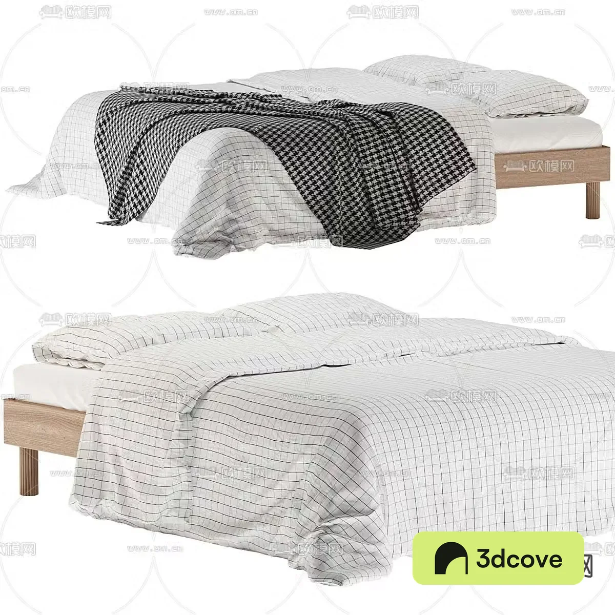 Fabric double bed