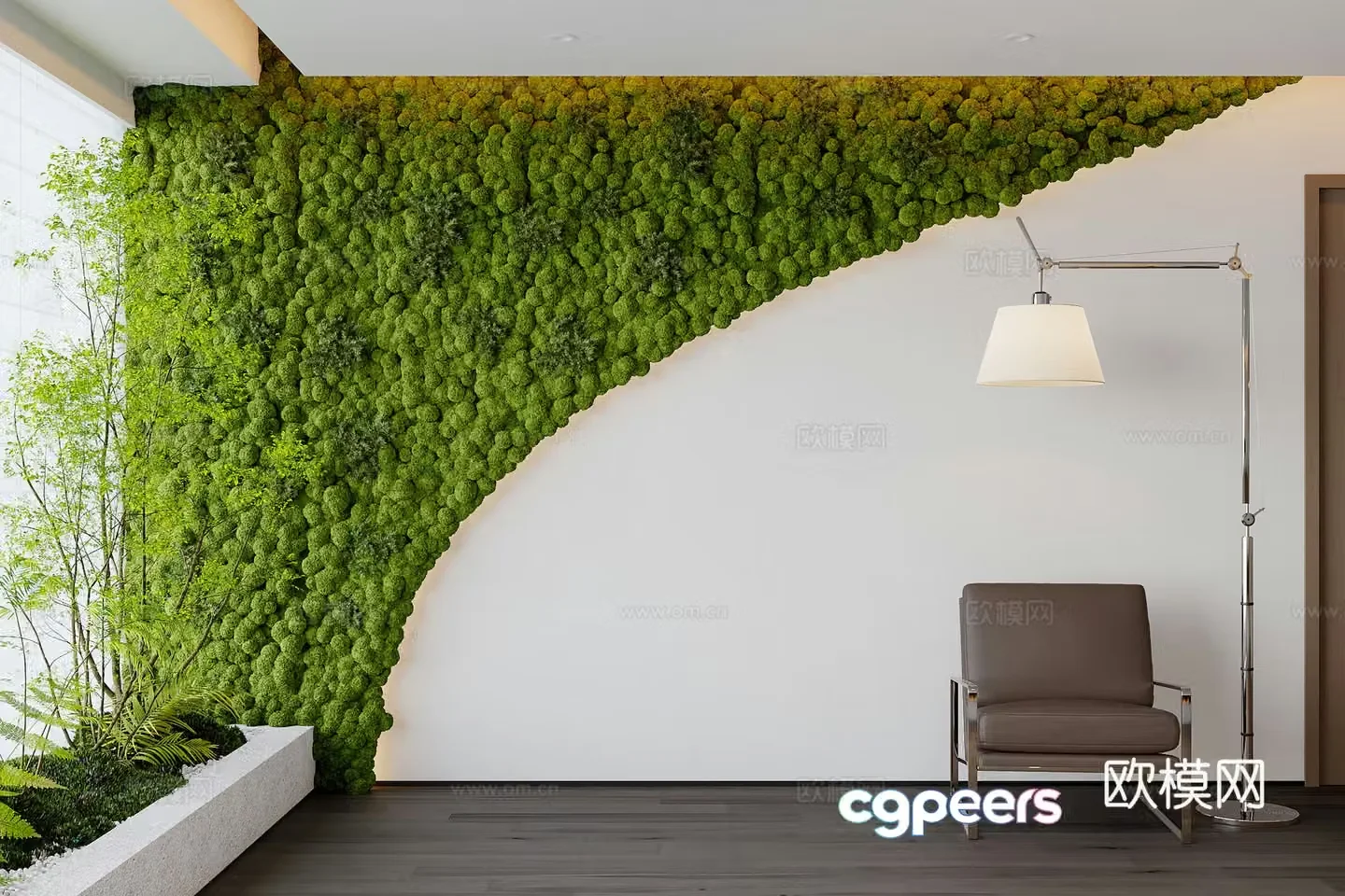 Plant wall green plant wall moss wall 3d model