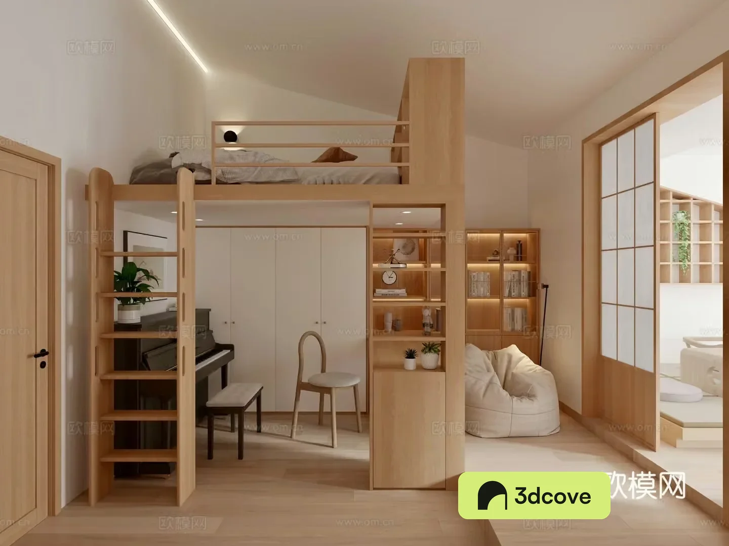 Log wind bedroom