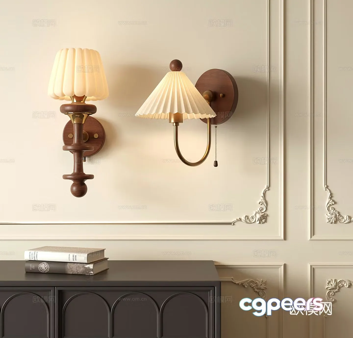 French medieval wall lamp wall lamp decorative wall lamp 3d model