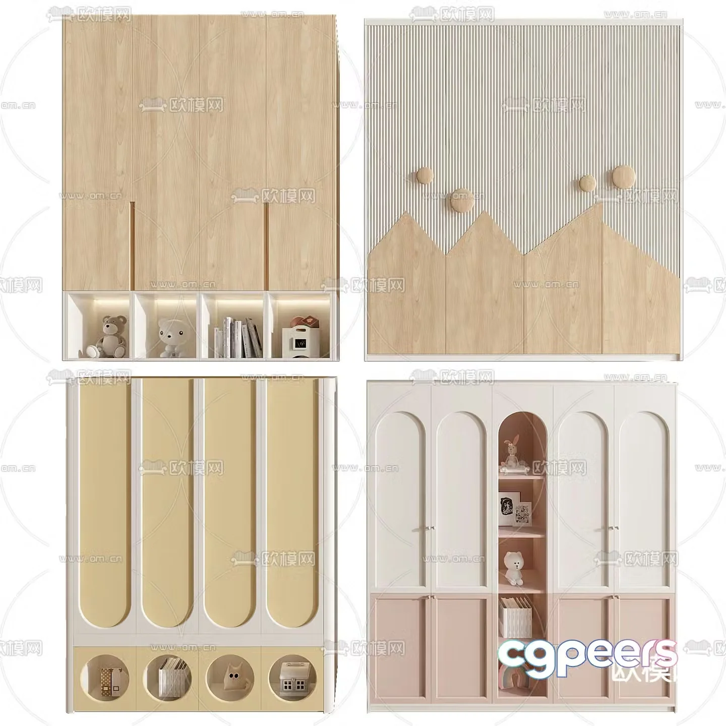 Children’s wardrobe toy cabinet 3d model