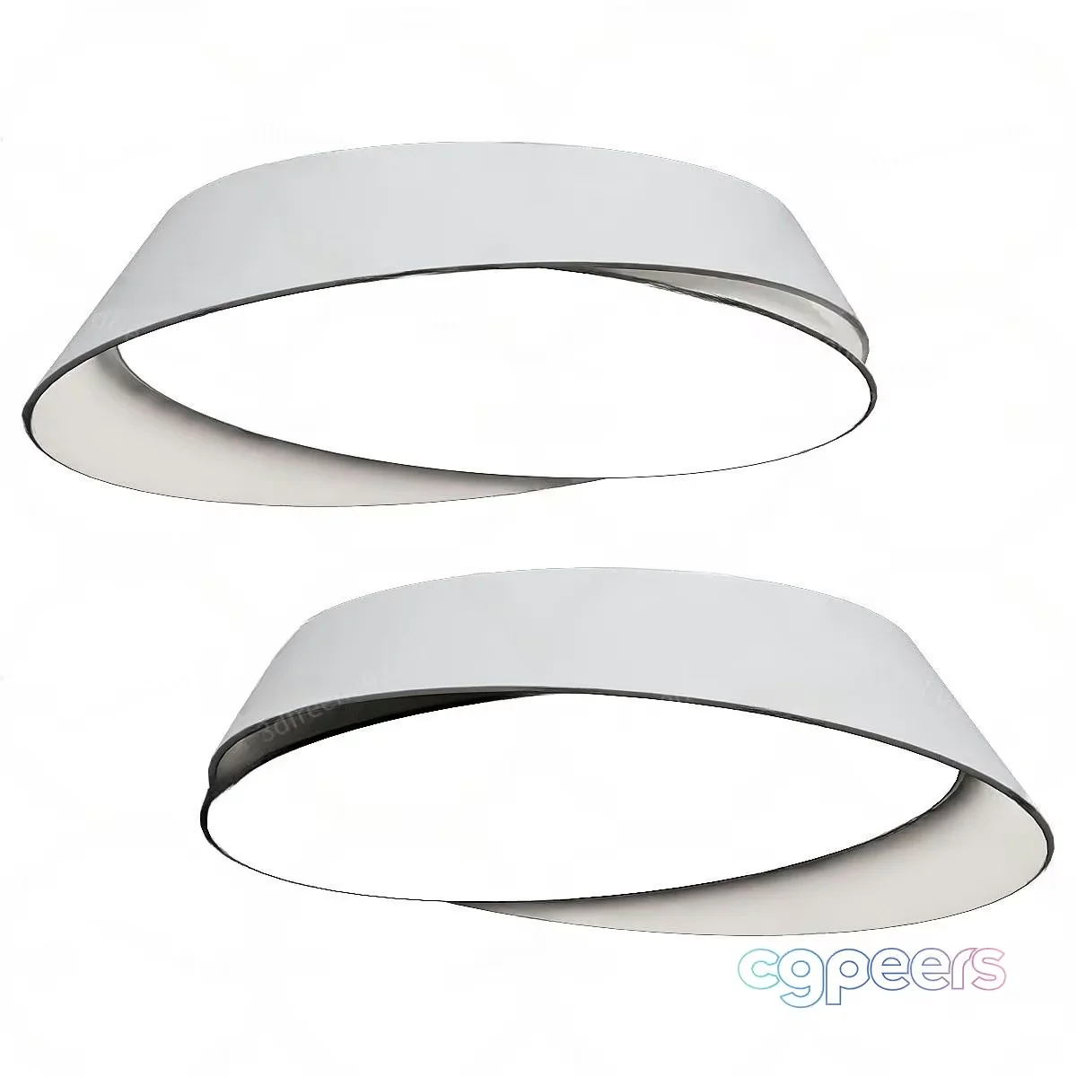 Modern White Ceiling Lights 3D Model – 20496 – VRAY Render
