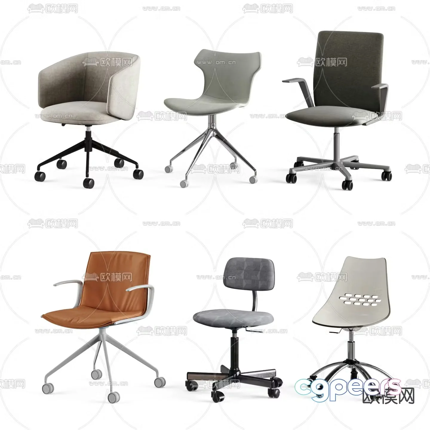 Office chair staff chair conference chair 3d model