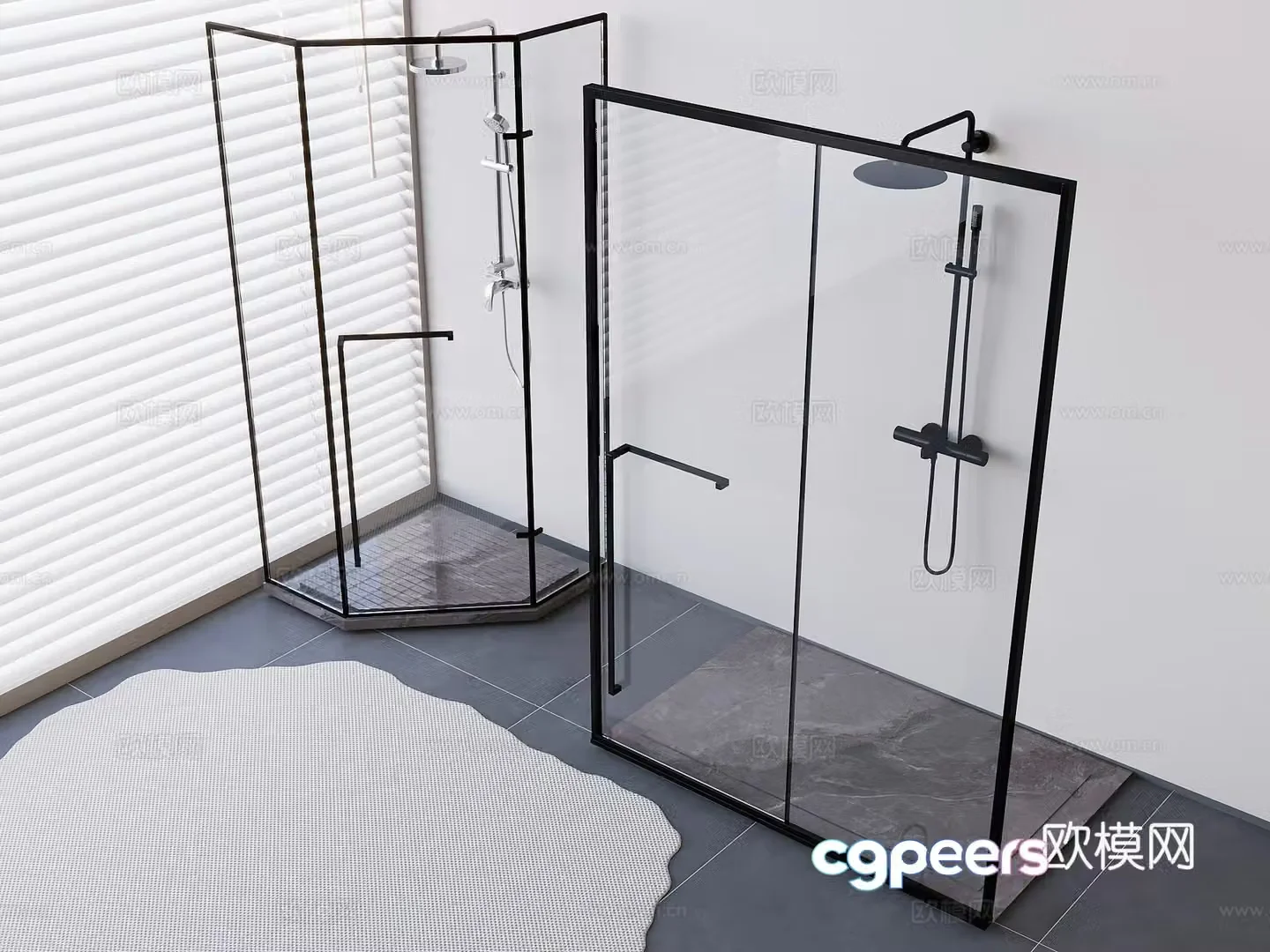 Glass Shower Shower Shower Shower 3D Model