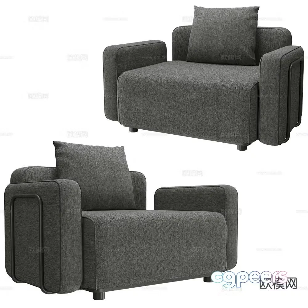 SACKit modern single sofa 3d model