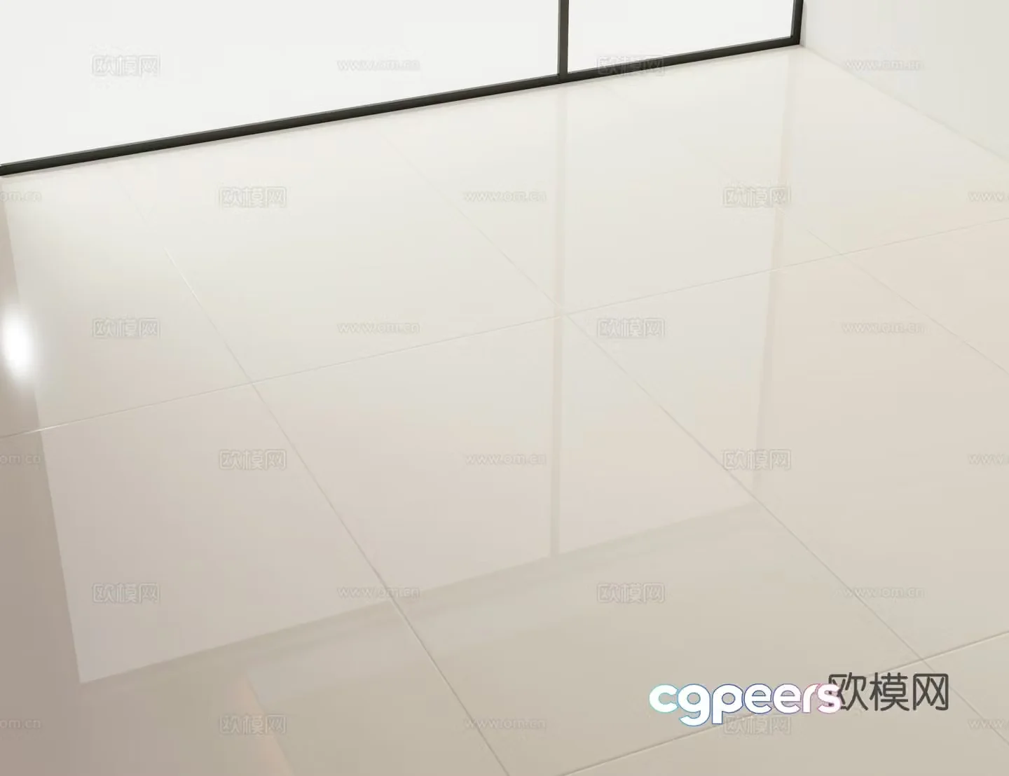 Modern brick floor tiles 3d model