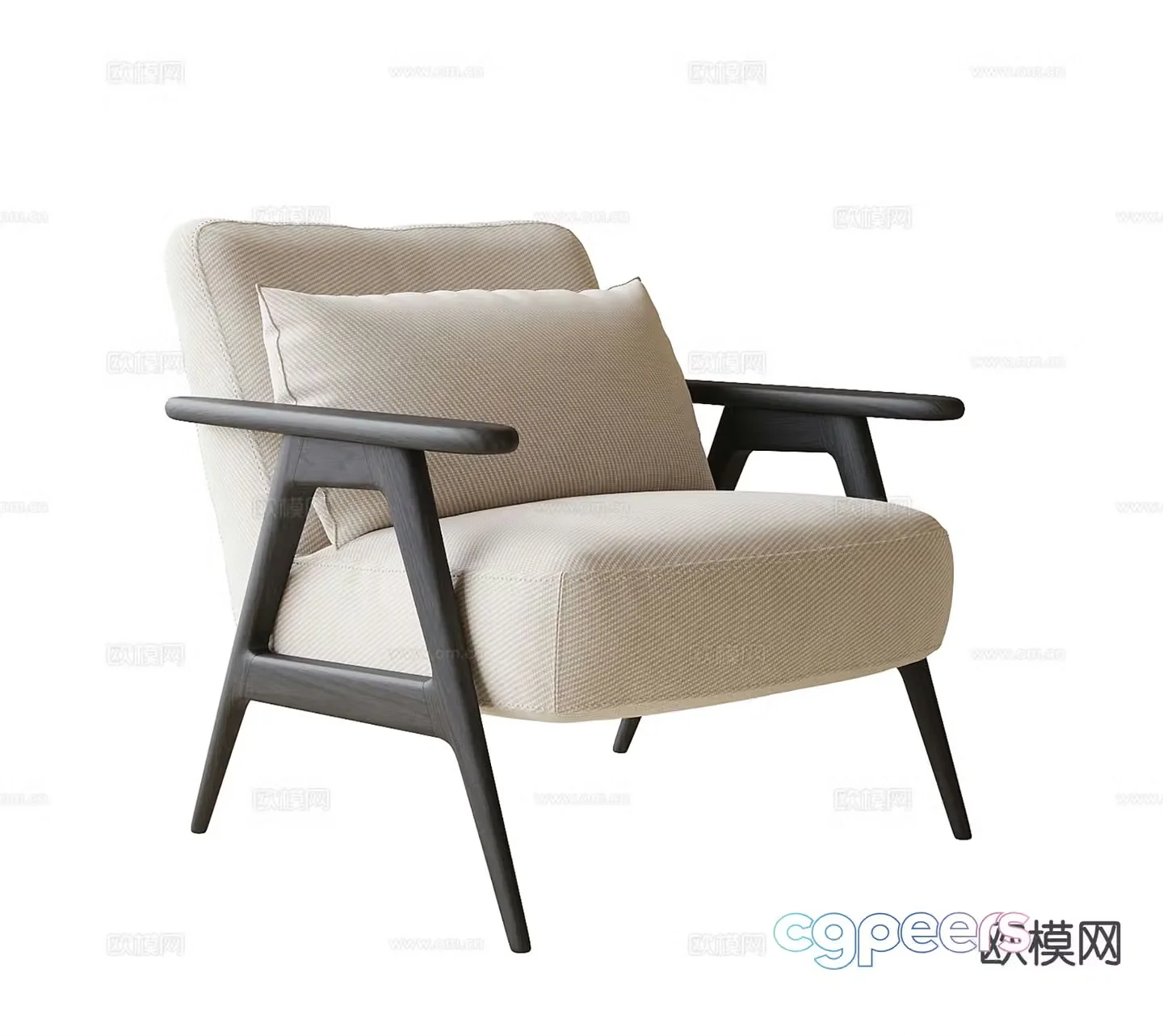 Modern leisure chair seat 3d model