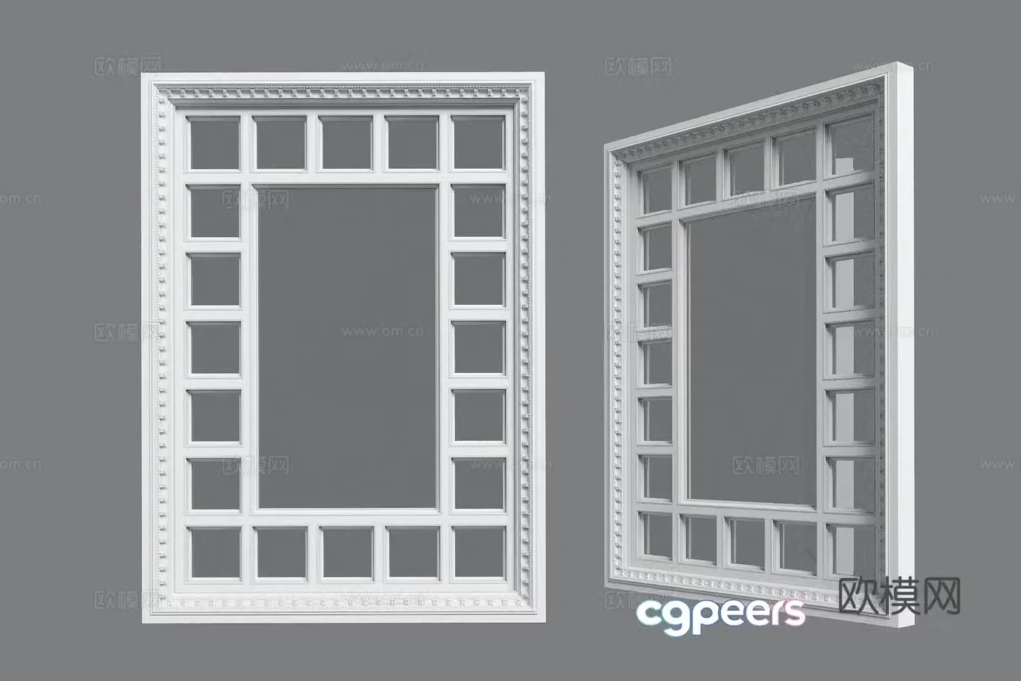 European style window window frame 3d model