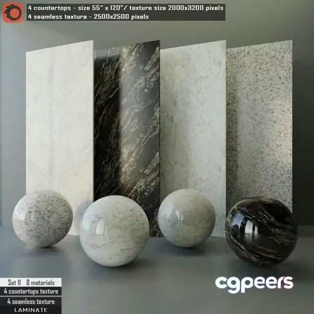 3ds Max Free – Laminate countertops & Seamless texture Set 11