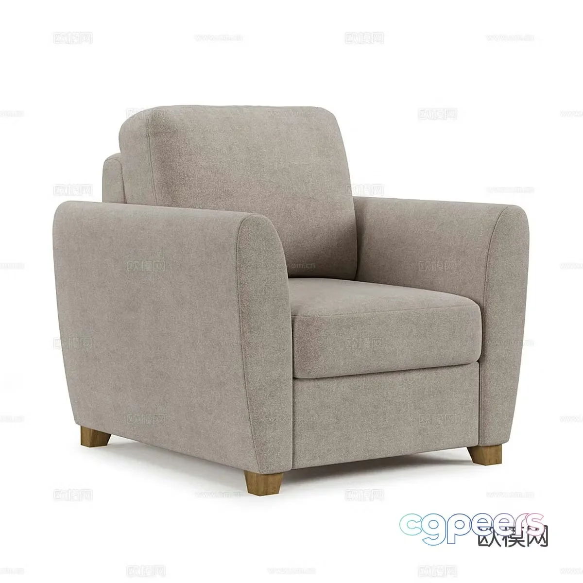 Modern single sofa 3d model