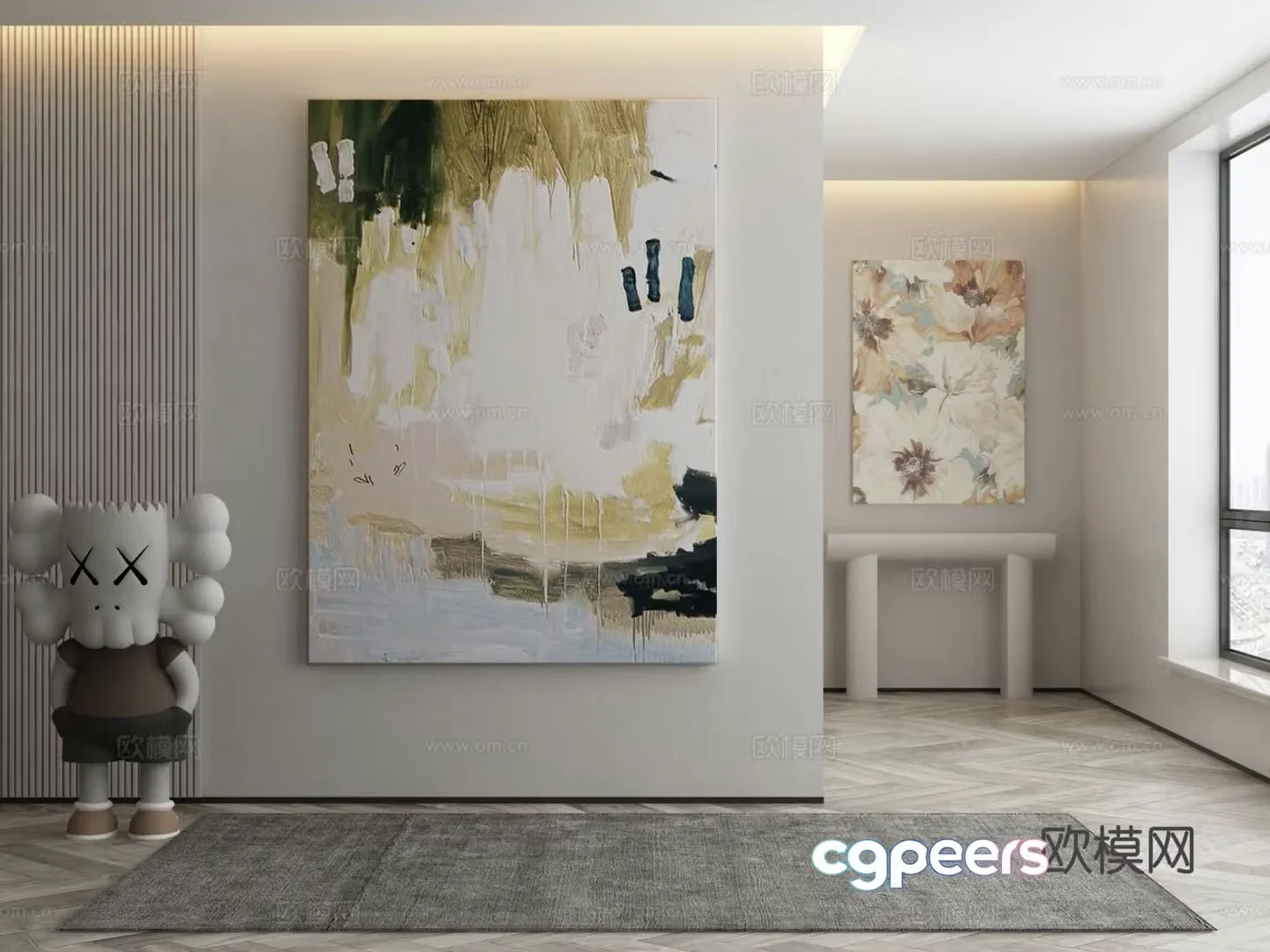 Decorative painting texture painting hanging painting 3d model