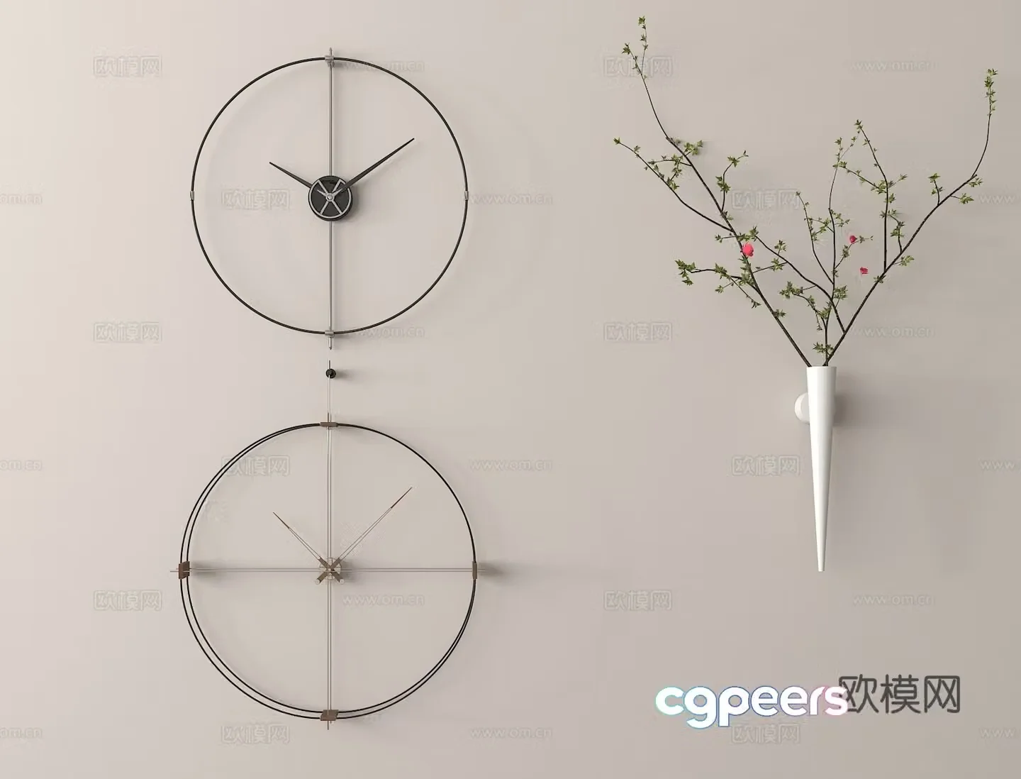 clock wall clock clock 3d model