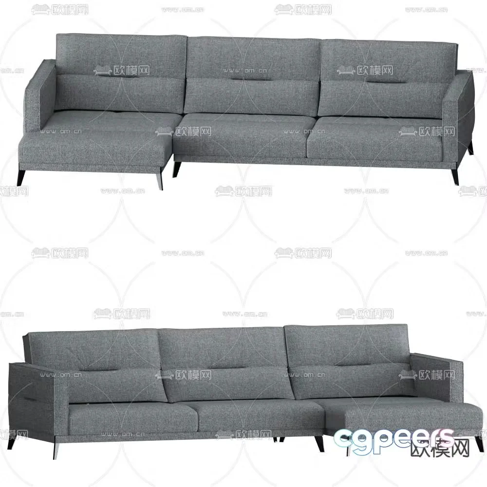 Saiwala three seater sofa corner sofa 3d model