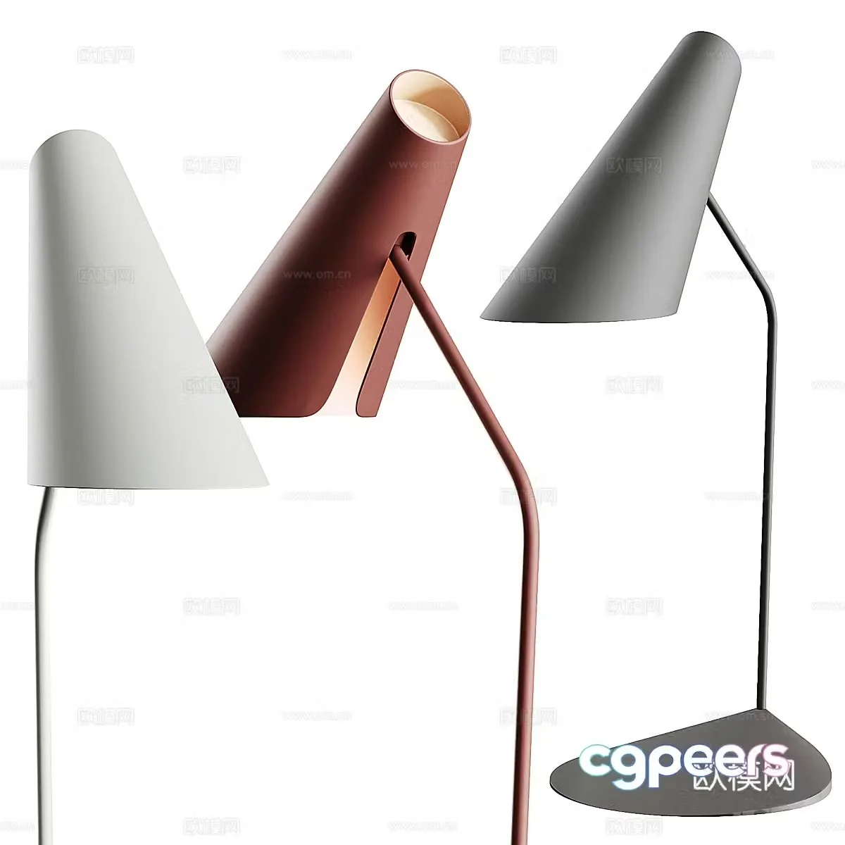 Modern Italian minimalist Vibia desk lamp 3d model