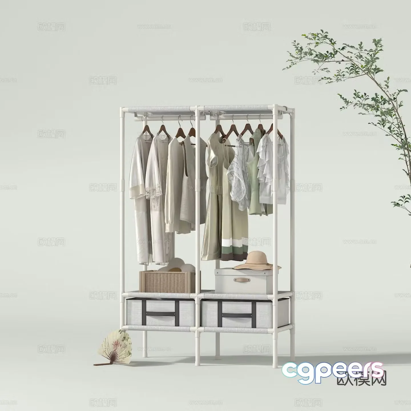 Modern clothes hanger clothes hanger 3d model