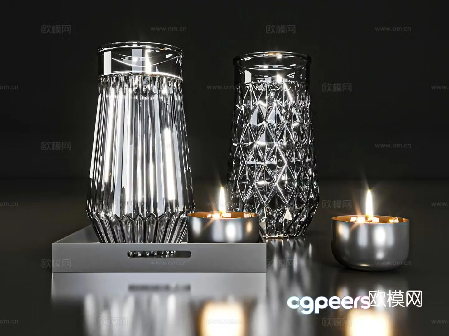 Desktop ornaments Candlestick lamp Book 3D model
