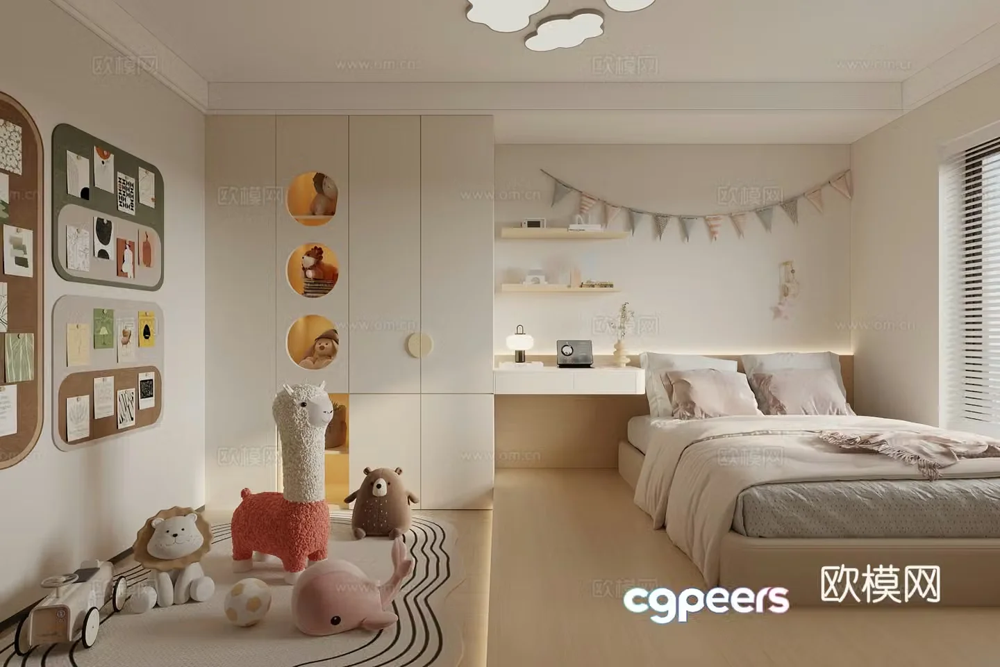 Modern children’s room Children’s bedroom Children’s master bedroom 3D model