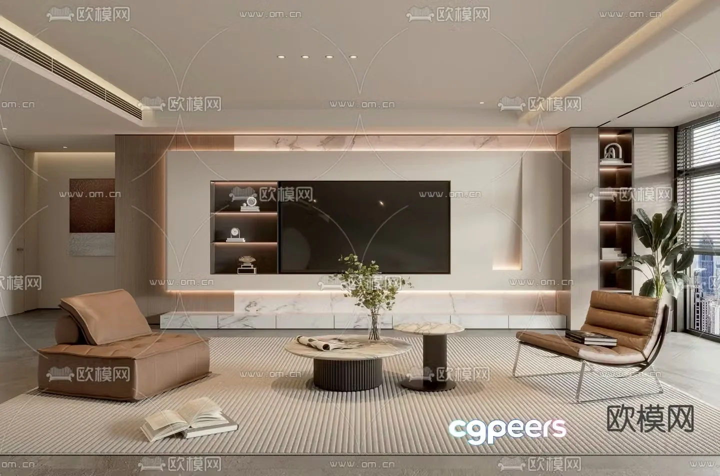 Modern living room 3d model