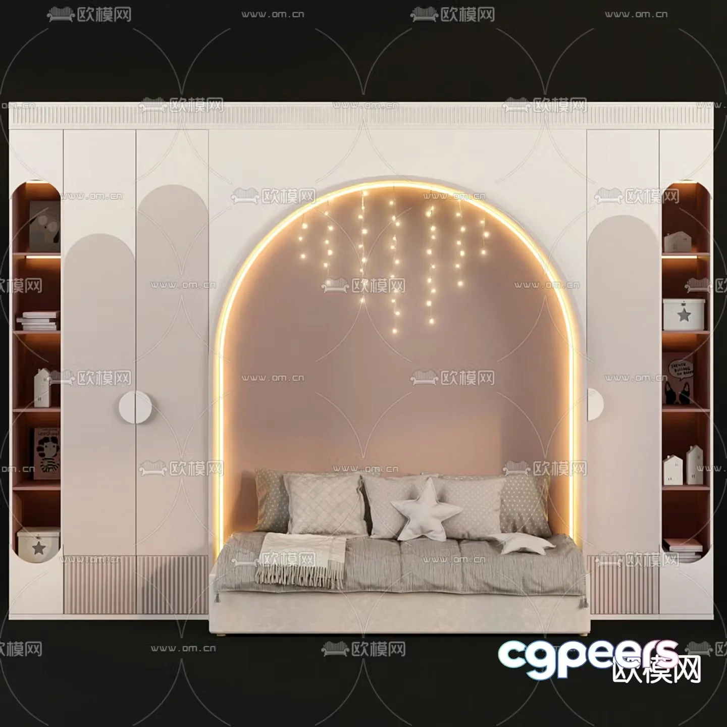 Modern children’s bed 3d model