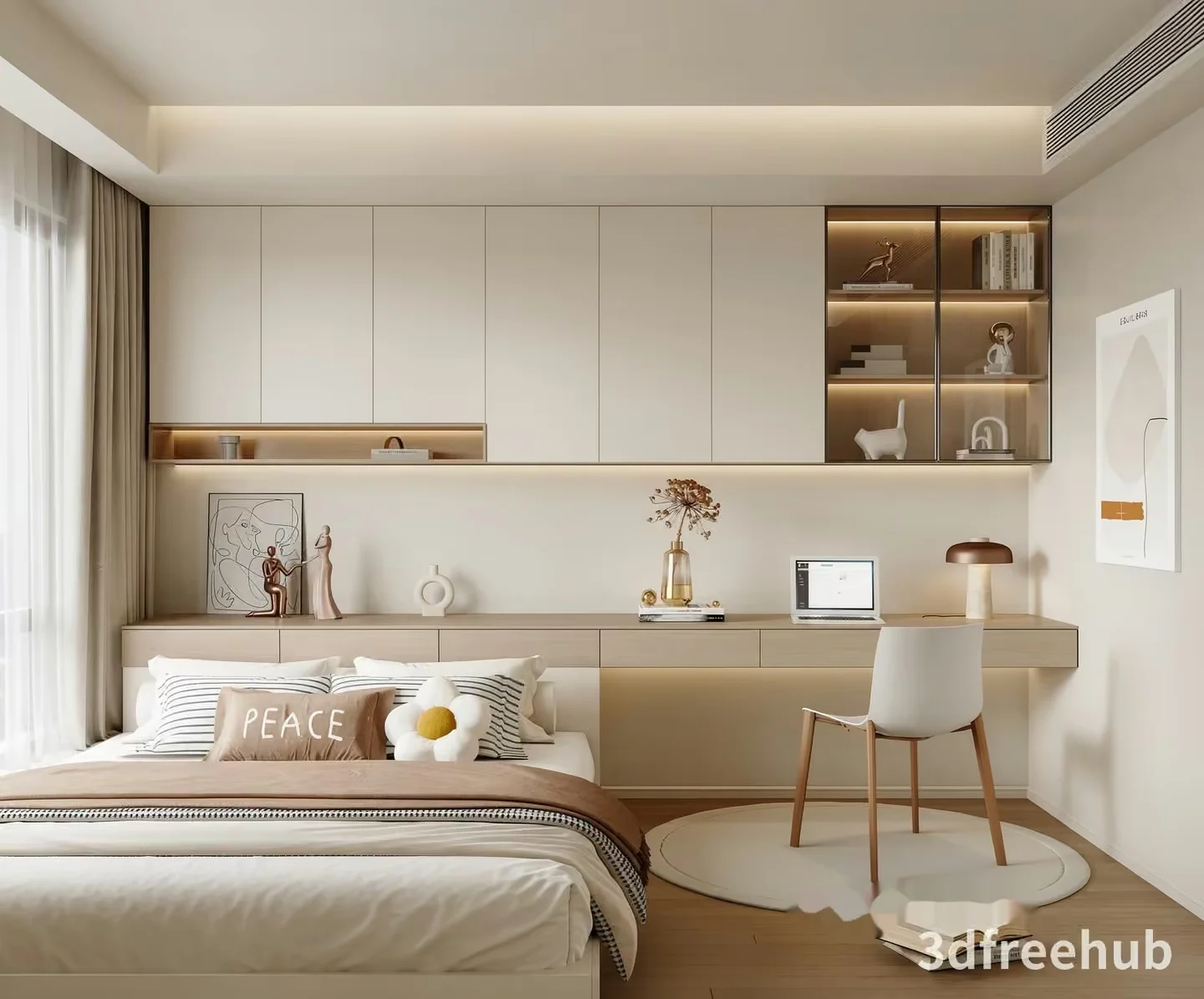 Cozy Bedroom 3D Model – 22033 – VRAY Render