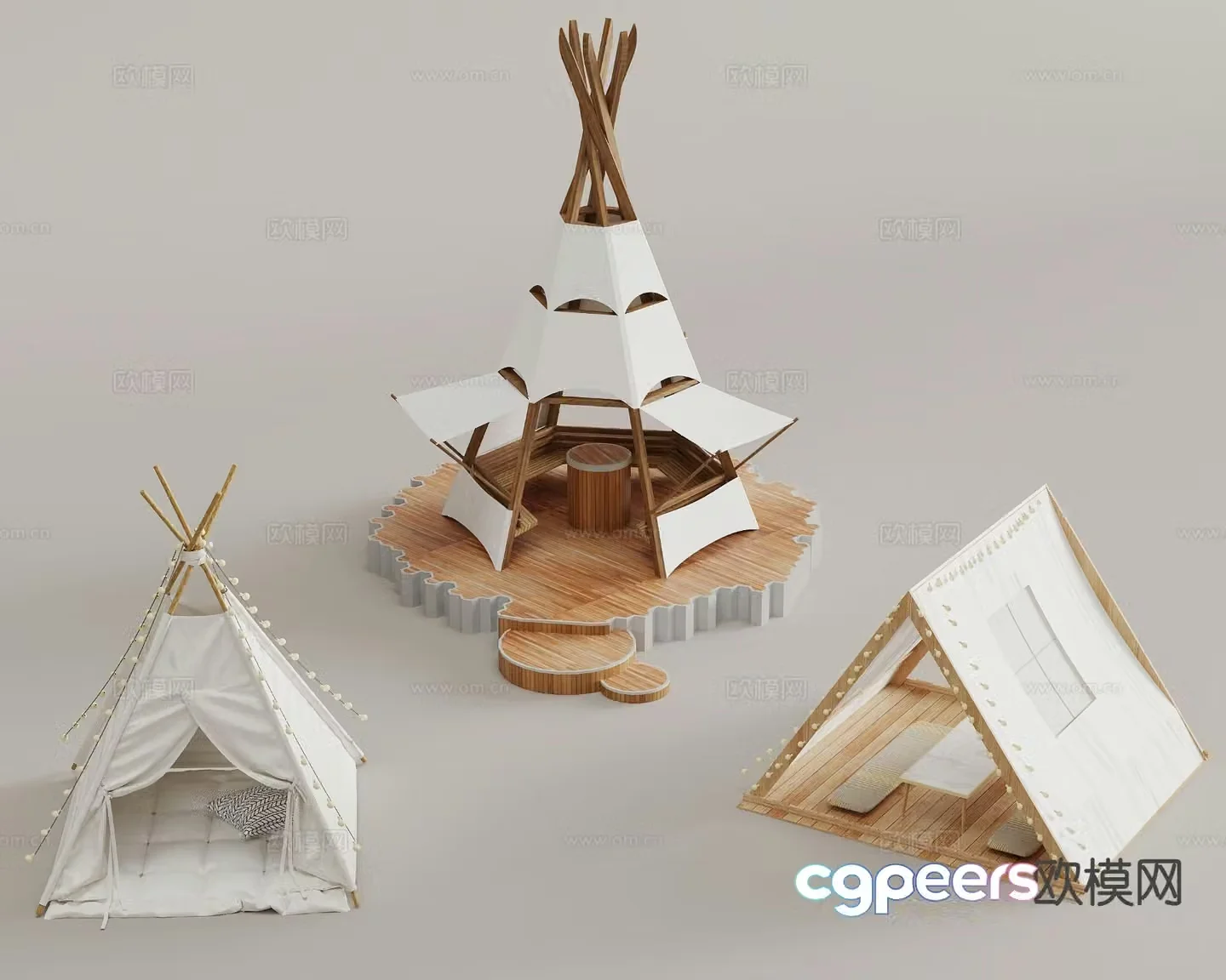 Outdoor tent camping tent 3d model