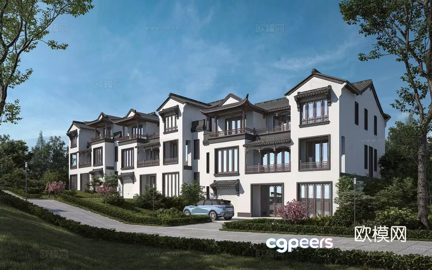 New Chinese style villa 3D model