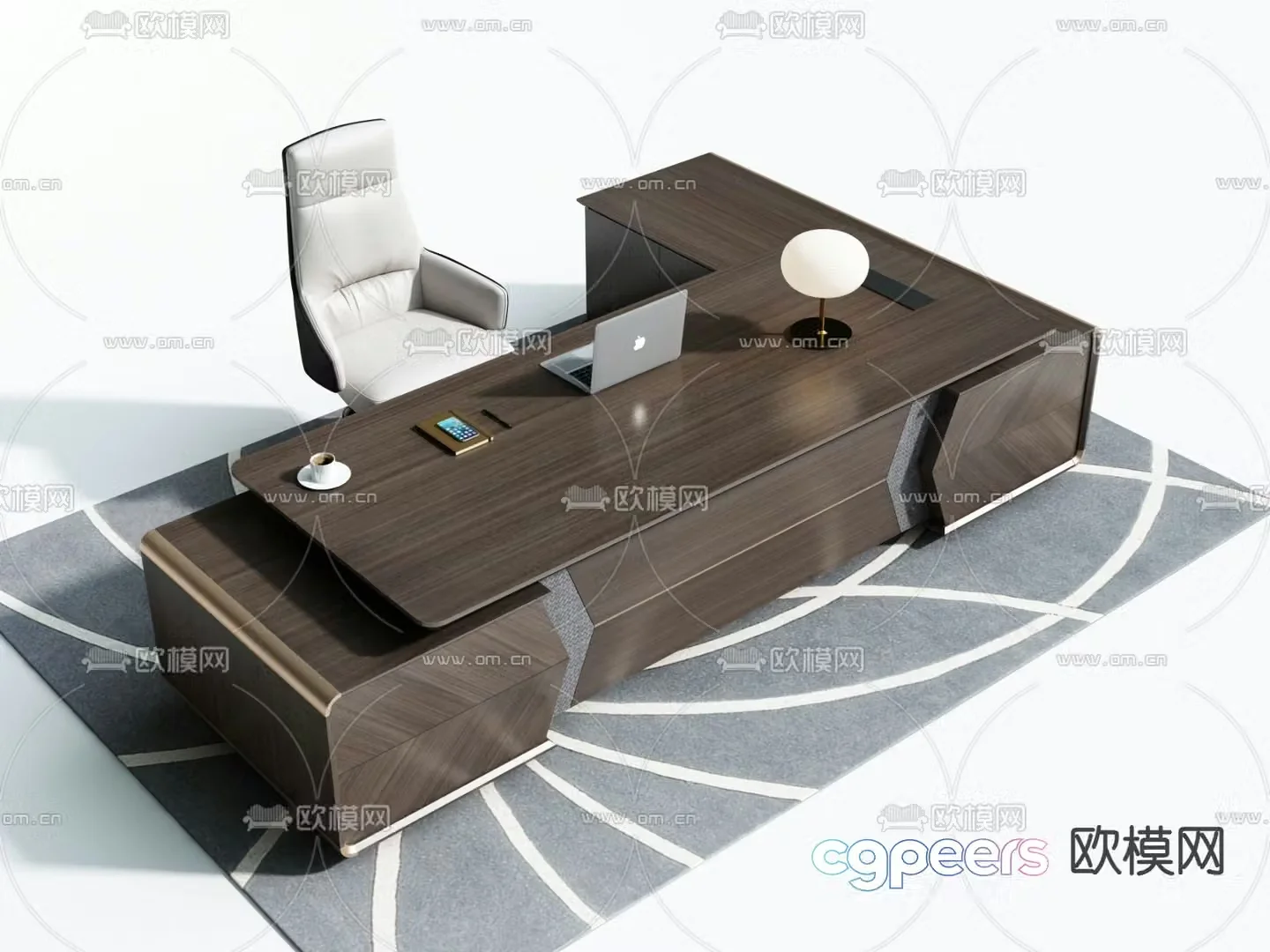Executive desk executive desk boss desk 3D model