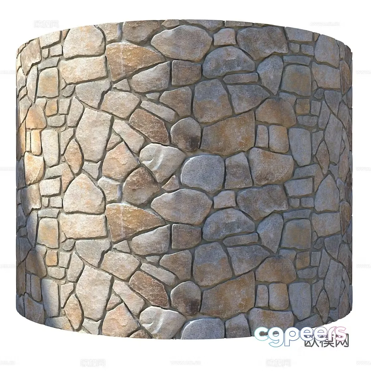 New Chinese style outdoor stone wall 3D model