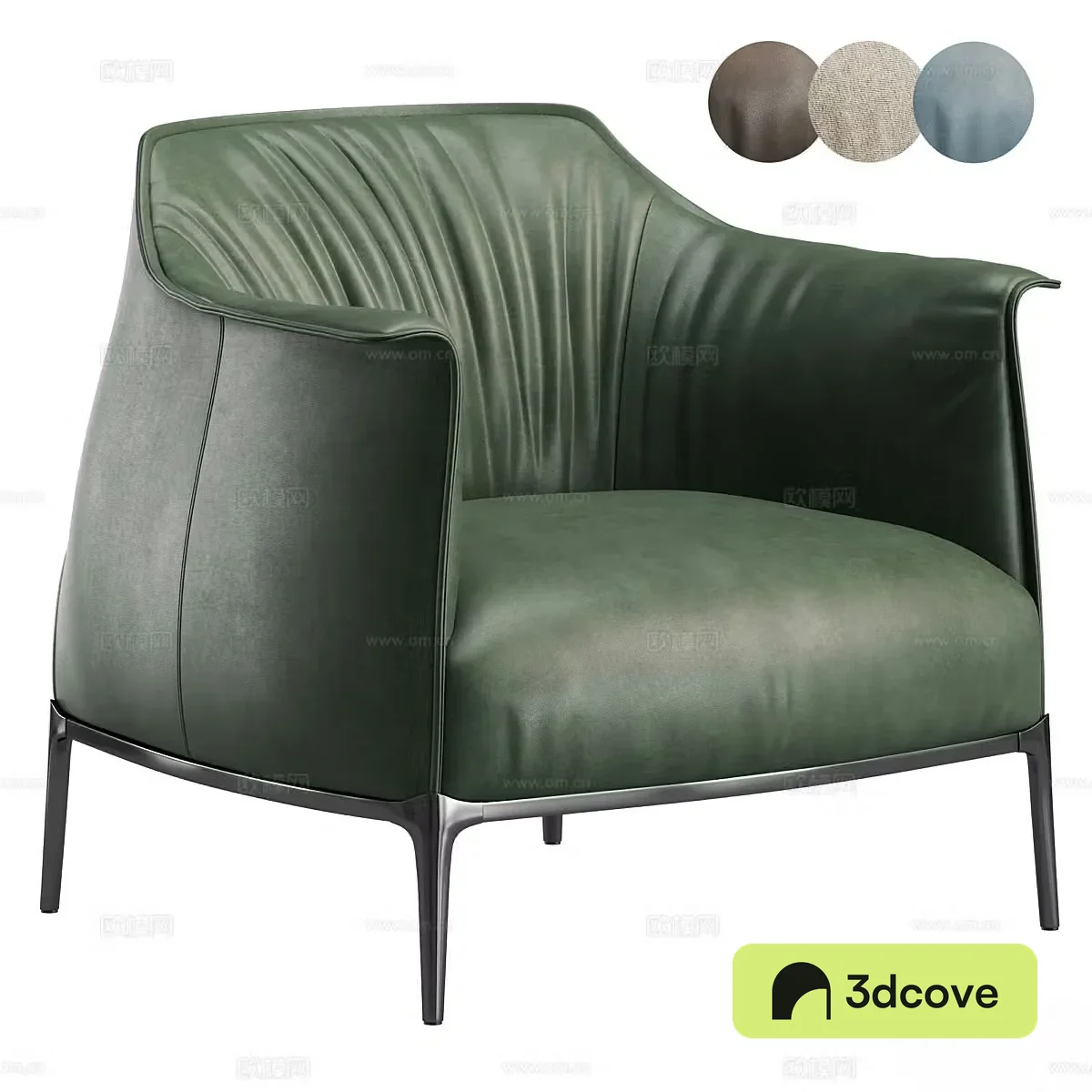 New Chinese leather leisure chair