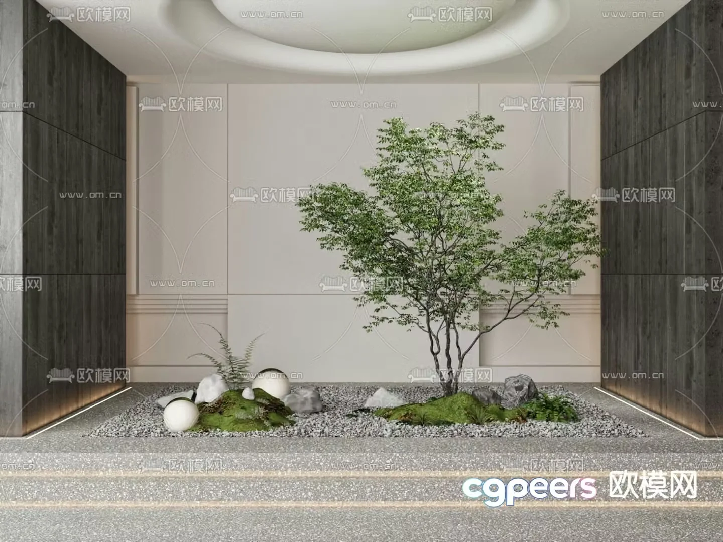 Modern interior landscape landscaping 3d model