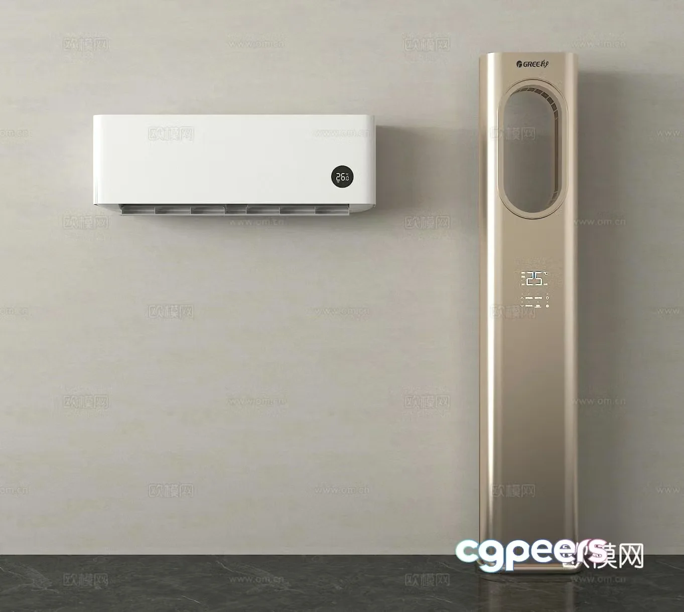Vertical air conditioner Hanging air conditioner 3D model