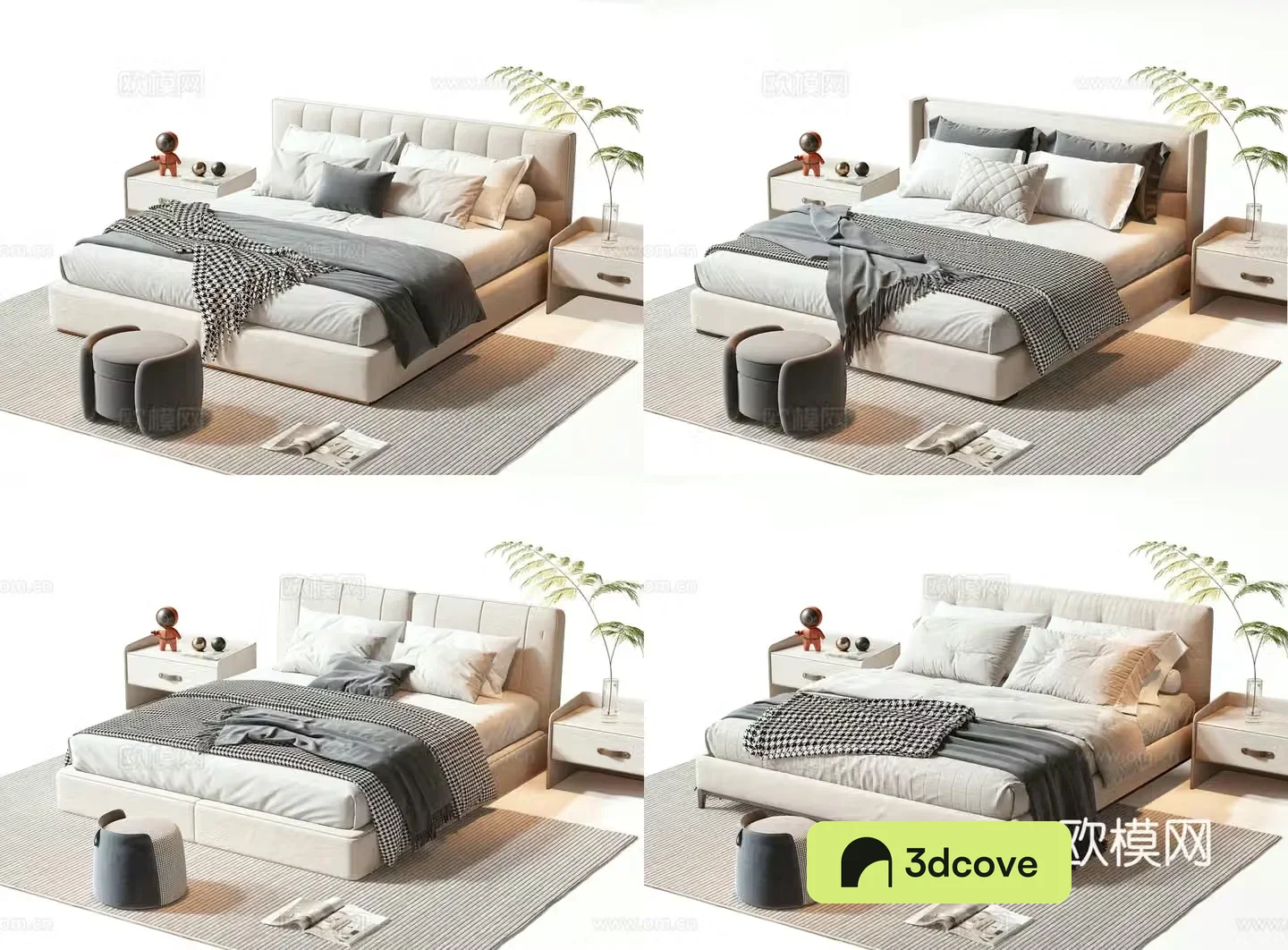 Modern double bed