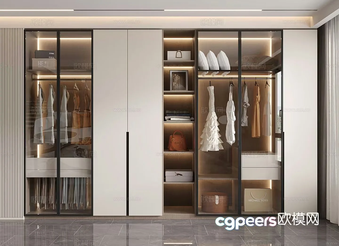 Modern wardrobe 3d model