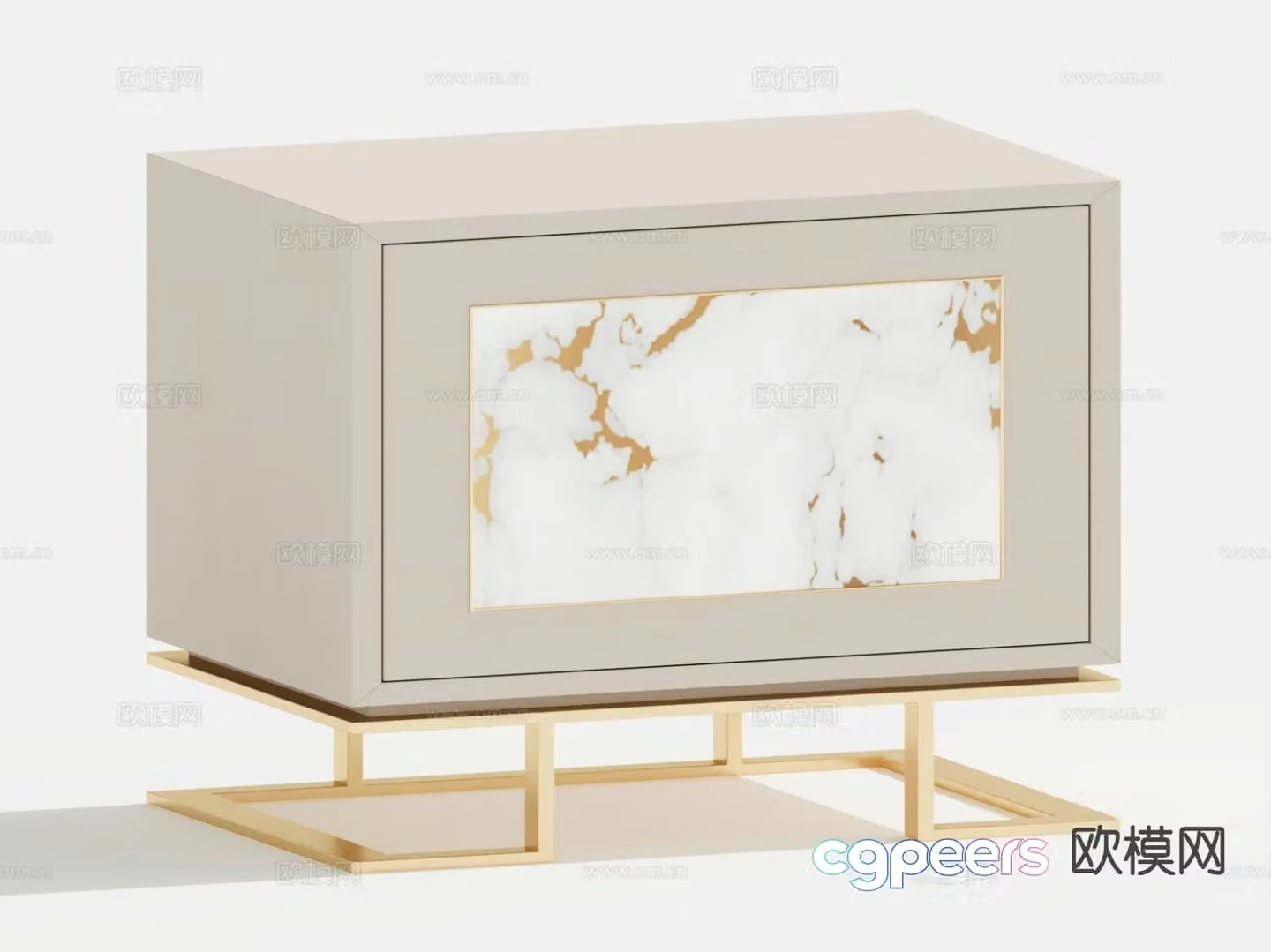 Modern bedside table 3d model