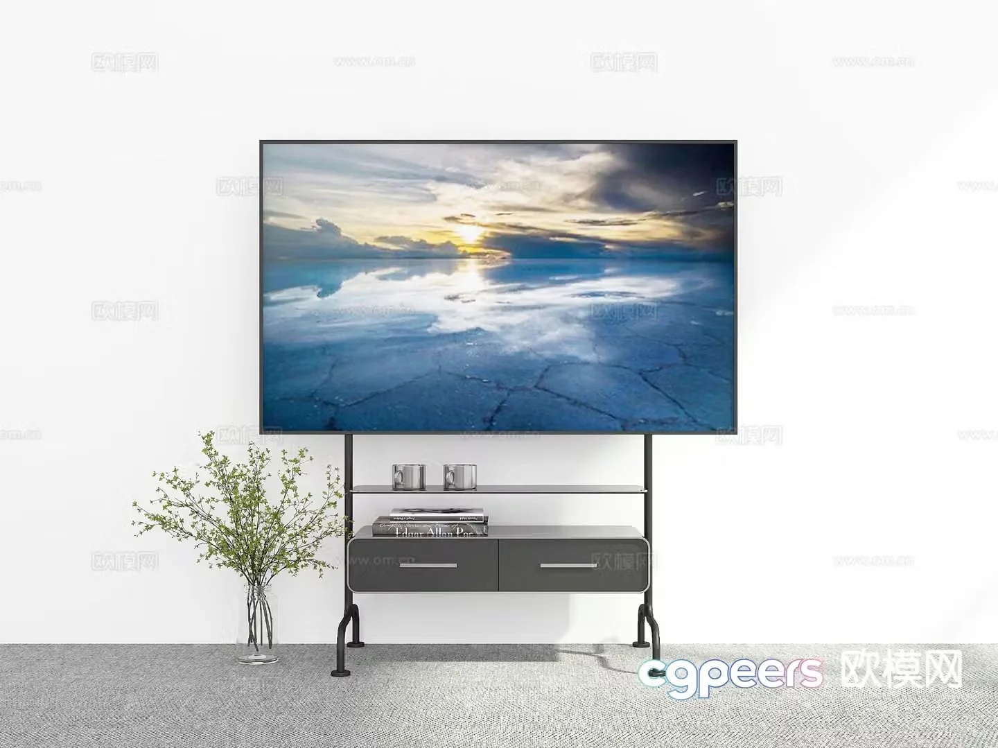 Modern TV stand 3d model