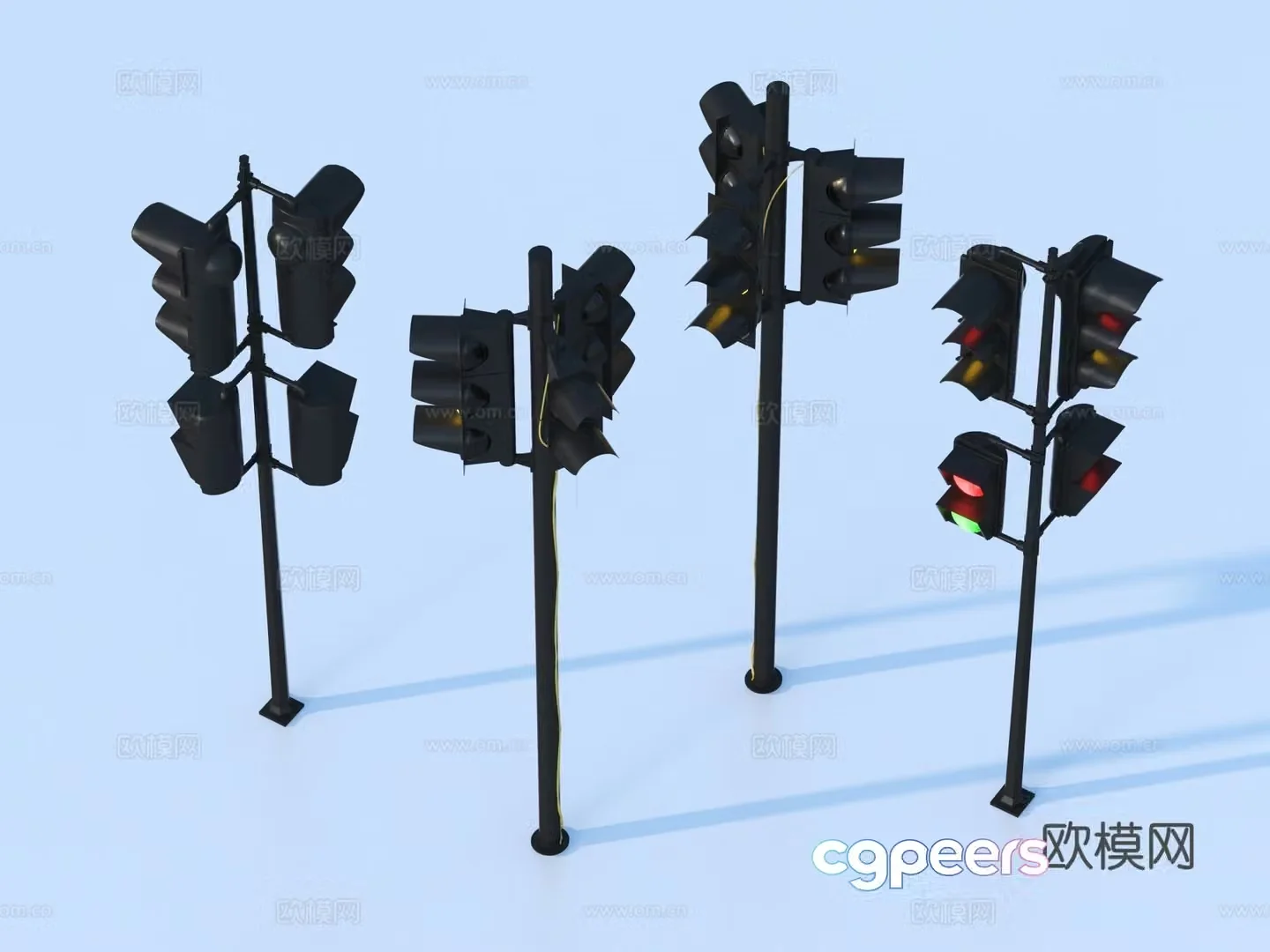 Traffic light Traffic light Indicator light 3d model
