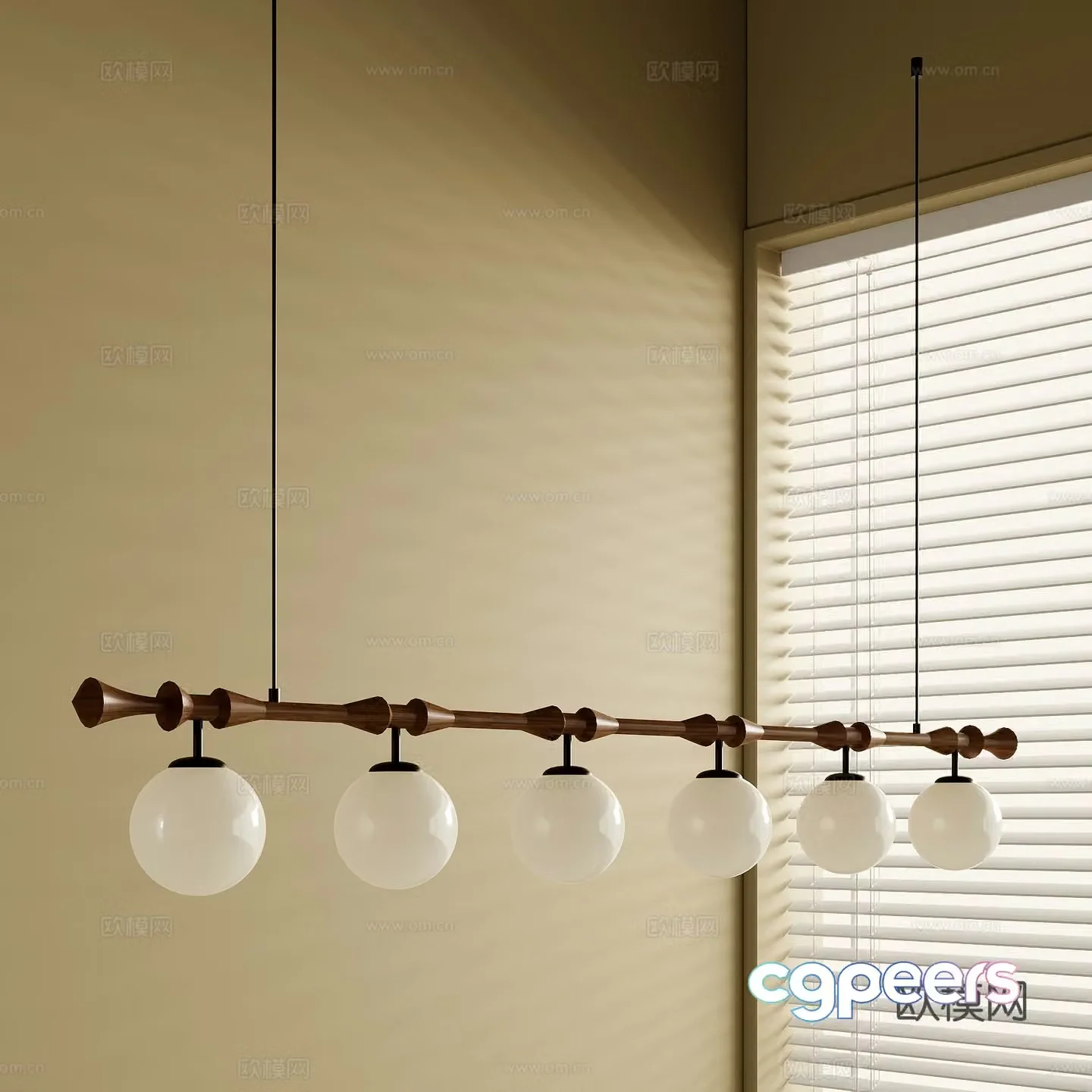 French medieval style chandelier 3d model